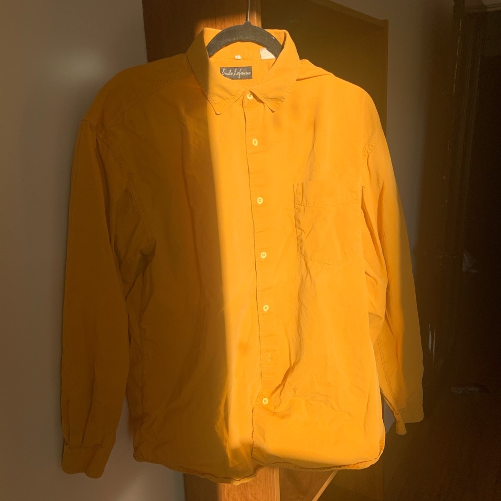 Deep Yellow Button Down. Thrifted in Paris, Fr.